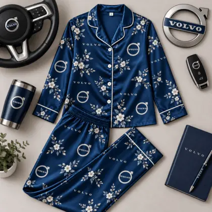 Volvo | Floral Satin Pajama Set