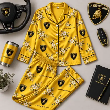 Lamborghini | Floral Satin Pajama Set