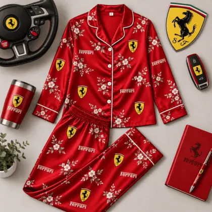 Ferrari | Floral Satin Pajama Set