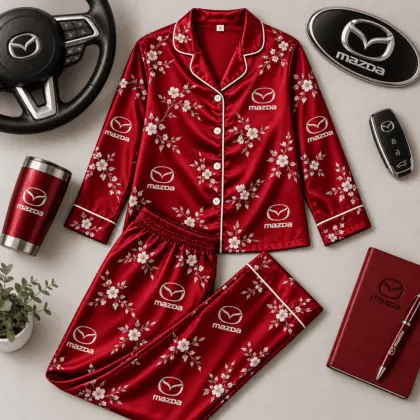 Mazda | Floral Satin Pajama Set