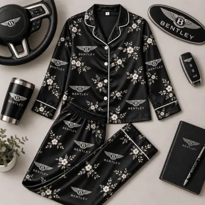 Bentley | Floral Satin Pajama Set