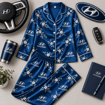 Hyundai | Floral Satin Pajama Set