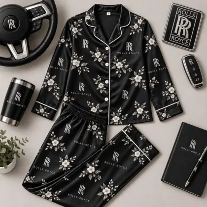 Rolls-Royce | Floral Satin Pajama Set
