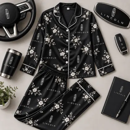 Lincoln | Floral Satin Pajama Set