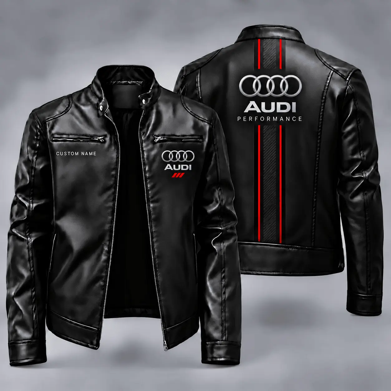 Audi | Automotive Heritage Racing Stripe Biker Jacket
