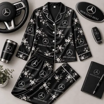 Mercedes-Benz | Floral Satin Pajama Set