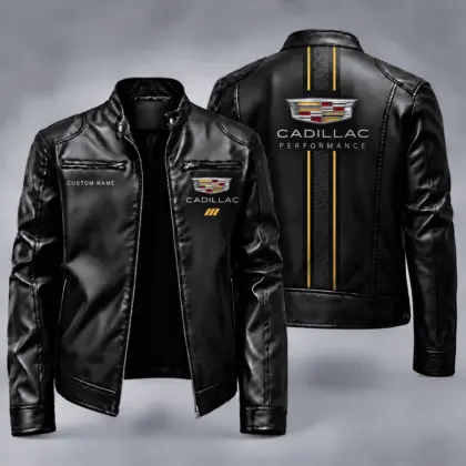 Cadillac | Automotive Heritage Racing Stripe Biker Jacket