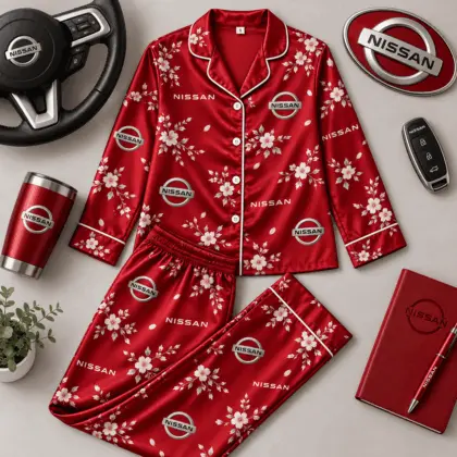 Nissan | Floral Satin Pajama Set