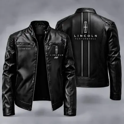 Lincoln | Automotive Heritage Racing Stripe Biker Jacket