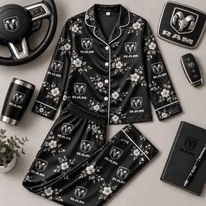 Ram | Floral Satin Pajama Set