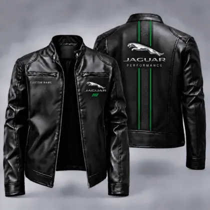Jaguar | Automotive Heritage Racing Stripe Biker Jacket