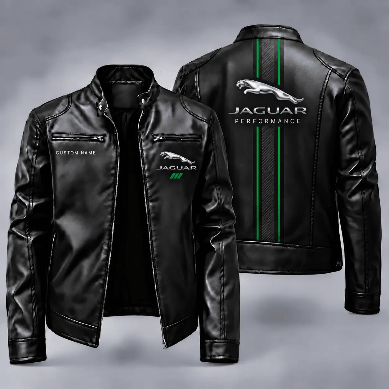 Jaguar | Automotive Heritage Racing Stripe Biker Jacket