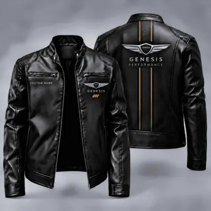 Genesis | Automotive Heritage Racing Stripe Biker Jacket