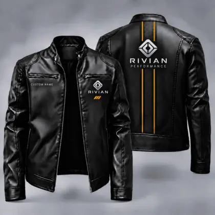 Rivian | Automotive Heritage Racing Stripe Biker Jacket