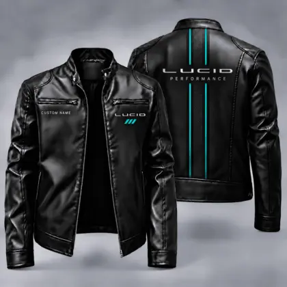 Lucid | Automotive Heritage Racing Stripe Biker Jacket