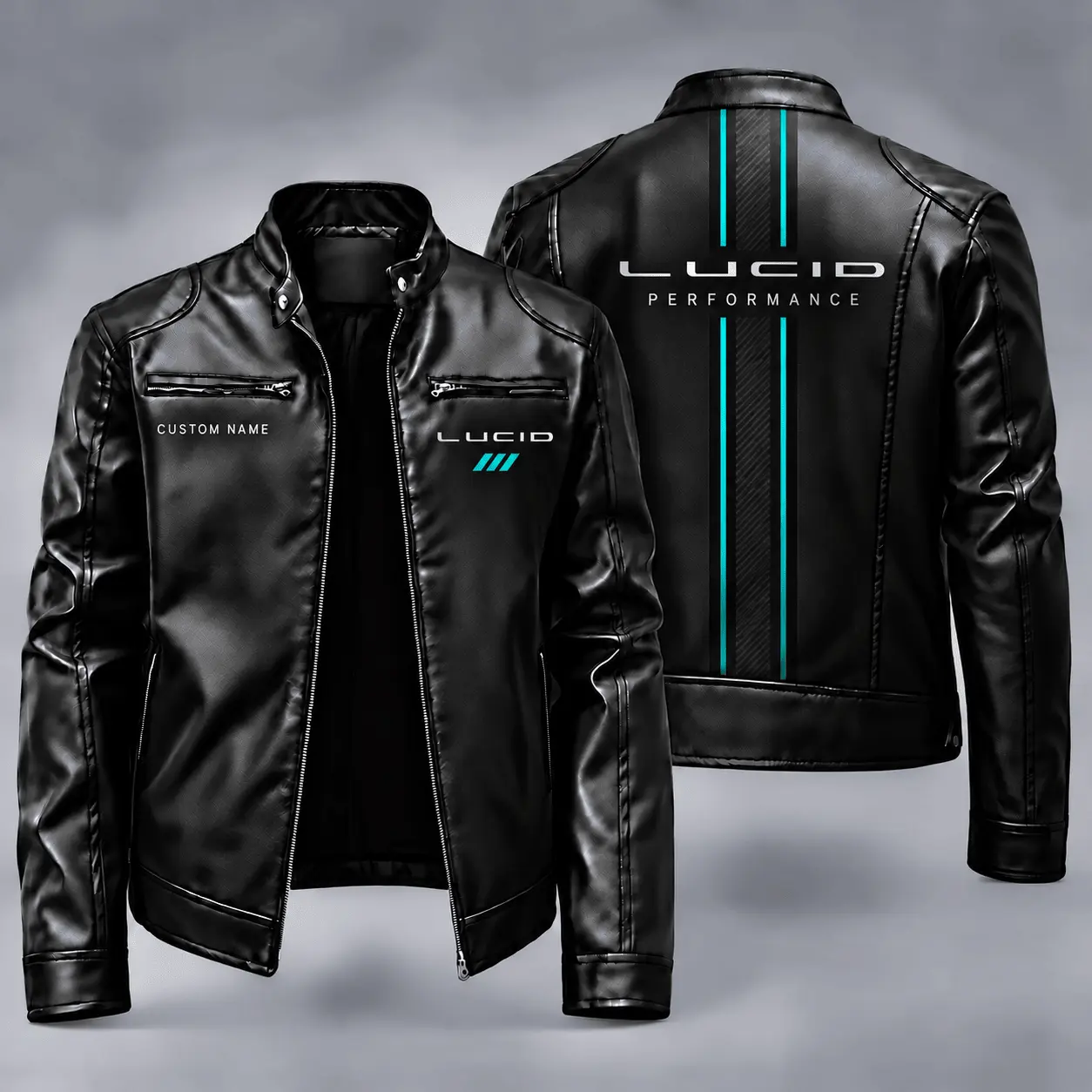 Lucid | Automotive Heritage Racing Stripe Biker Jacket