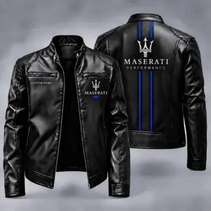Maserati | Automotive Heritage Racing Stripe Biker Jacket