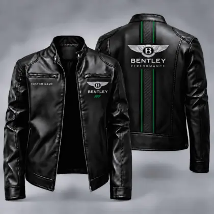Bentley | Automotive Heritage Racing Stripe Biker Jacket