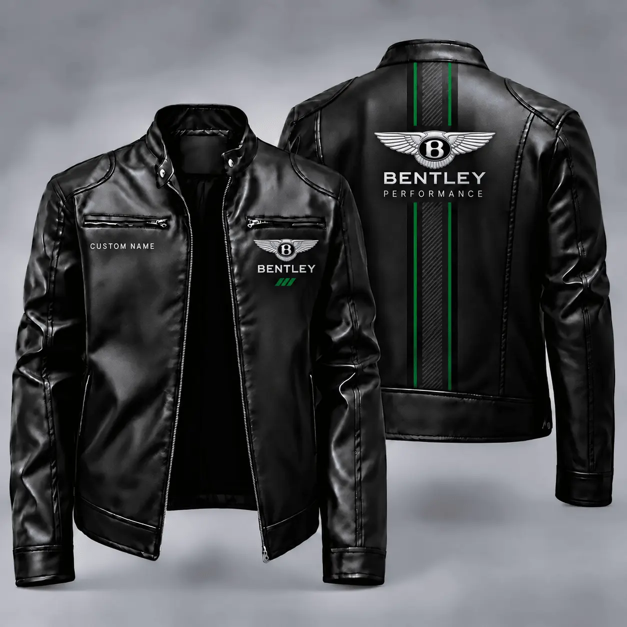 Bentley | Automotive Heritage Racing Stripe Biker Jacket