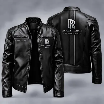 Rolls-Royce | Automotive Heritage Racing Stripe Biker Jacket