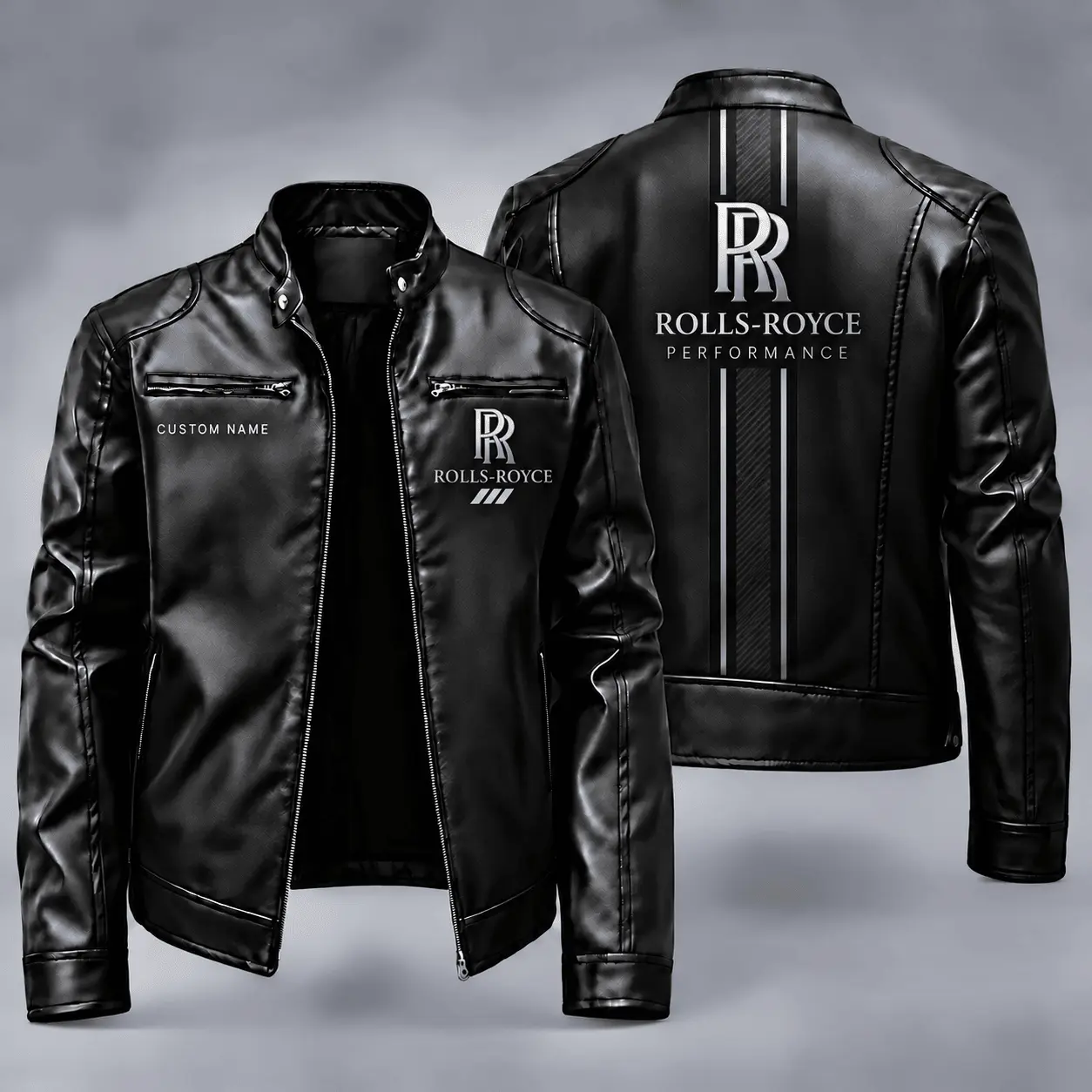Rolls-Royce | Automotive Heritage Racing Stripe Biker Jacket