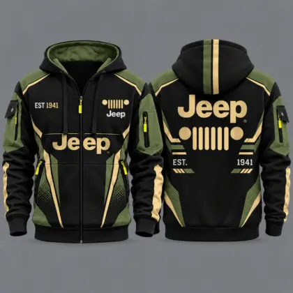 Jeep | Premium Car Lover Hoodie Half Zipper TD