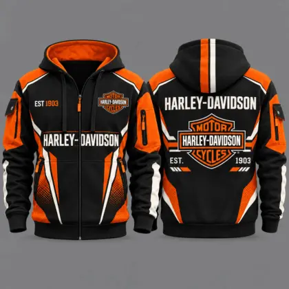 Harley-Davidson | Premium Car Lover Hoodie Half Zipper TD